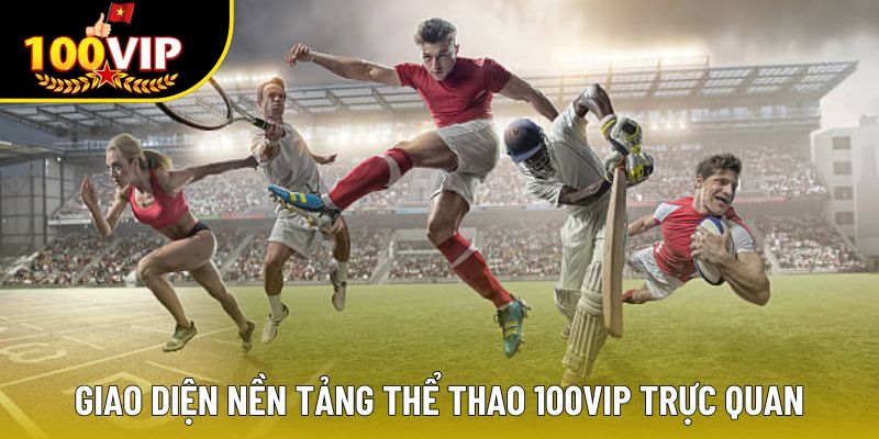 Giao diện nền tảng thể thao 100VIP trực quan
