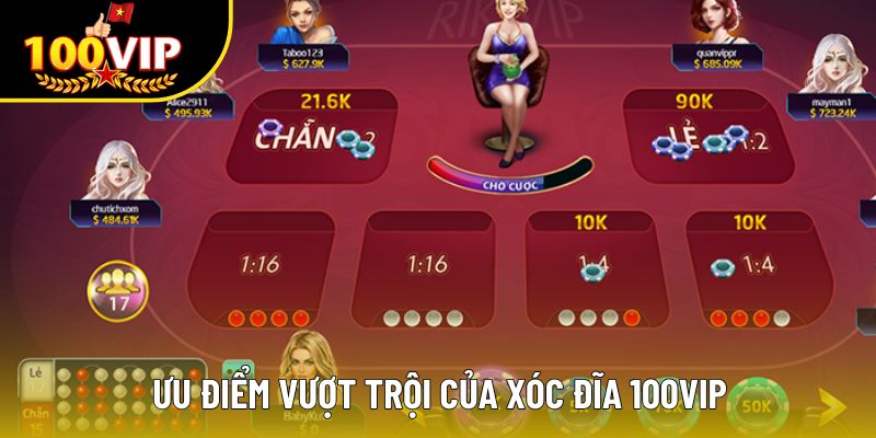 Ưu điểm vượt trội của xóc đĩa 100VIP